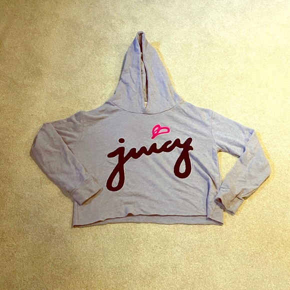 JUICY COUTURE cropped grey sweatshirt - Picture 3 of 6